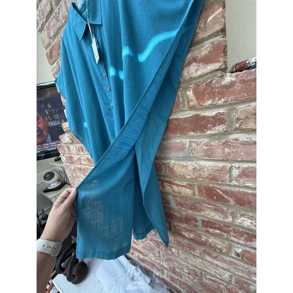 NWT Sunsets AVALON TEAL Shore Thing Tunic Swim‎ Cover-up, US Large/X-Large NEW - Picture 3 of 11